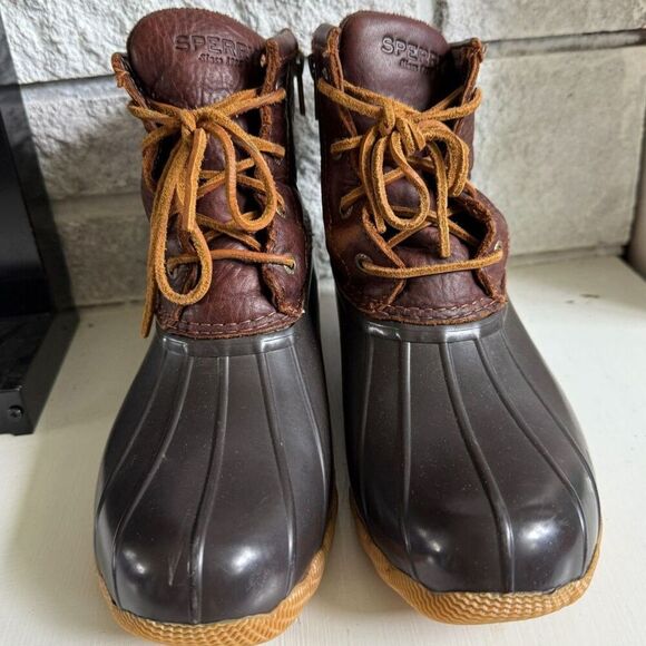 Sperry Women's Saltwater Waterproof Duck Rain Boots Outdoors Camping Hiking Sz 8 - Picture 3 of 7